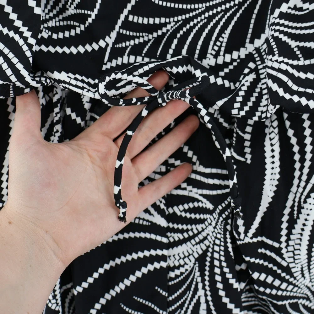 Swim Solutions Romper Swimsuit Womens 18W Black Palm Print Tropical $122 NWT - Picture 14 of 16